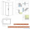 Radaway Idea Black Kdj kabina 110x90cm lewa czarny mat/szkło przejrzyste 387041-54-01L/387050-54-01R